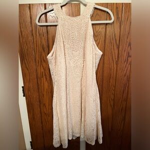 Lace high neck dress